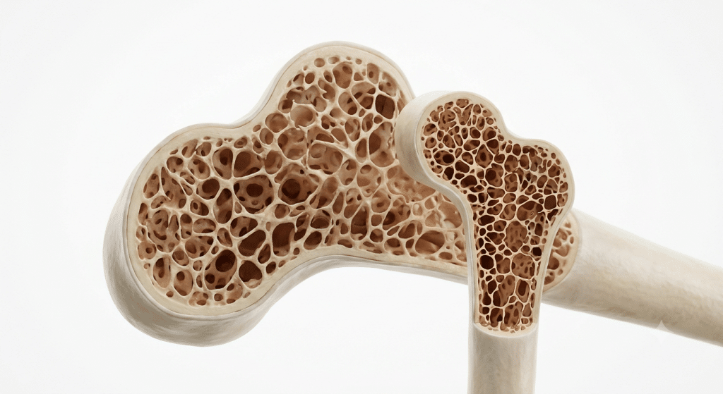 Notranjost kosti z osteoporozo