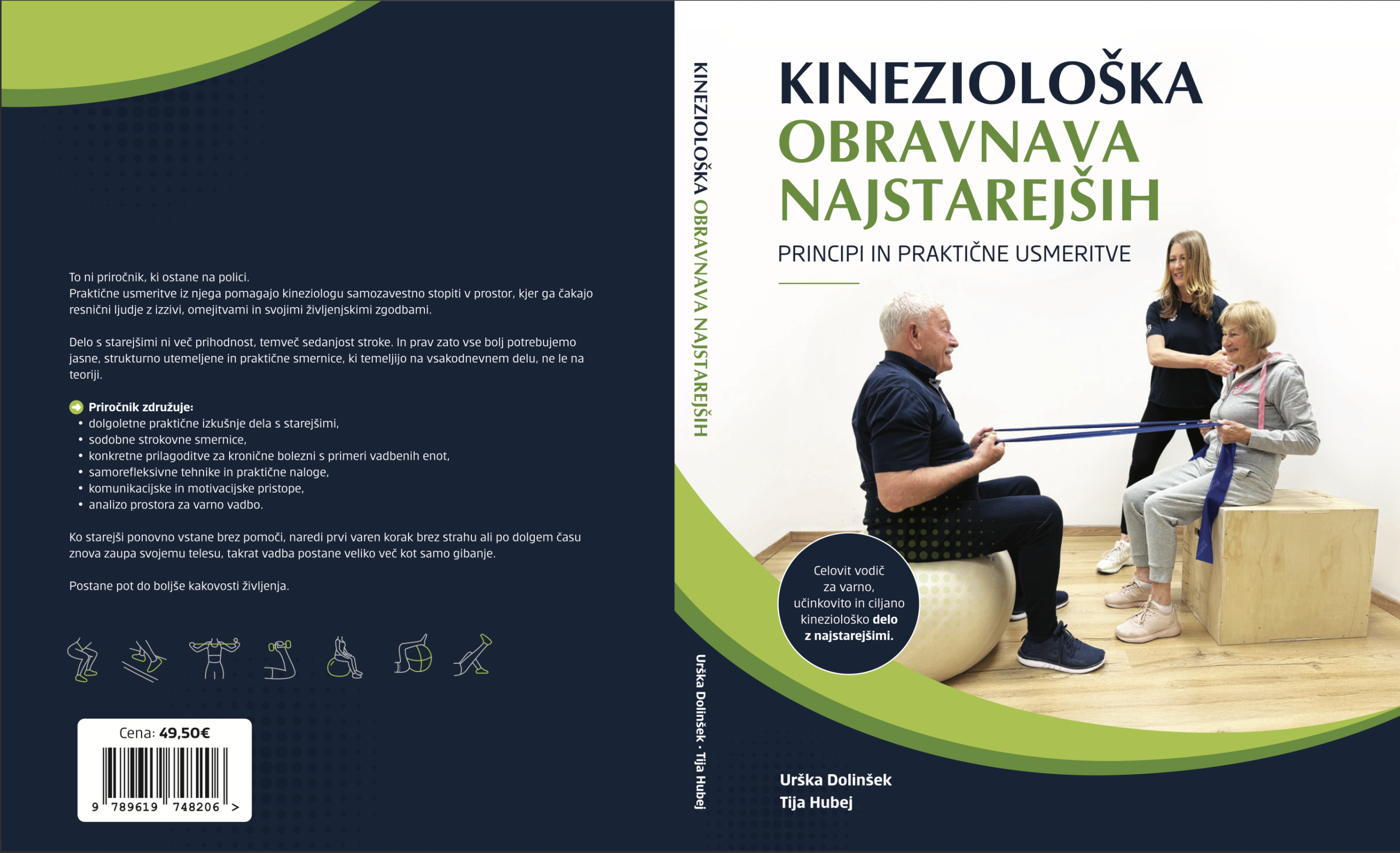 Odprt ovitek priročnika Kineziološka obravnava najstarejših